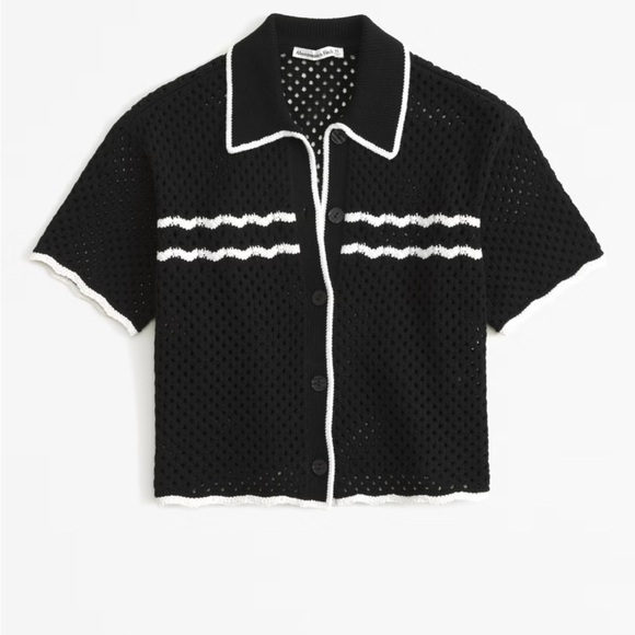 Abercrombie Crochet Button-Up Polo - Picture 5 of 5